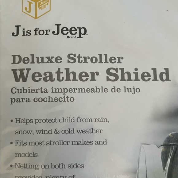 NWT J is for Jeep Deluxe Stroller Waterproof Vinyl Weather Shield Rain Cover - Picture 3 of 5